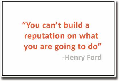 Henry ford reputation quote Fine Art Print