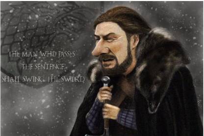 Game Of Thrones Ned Stark Caricature | Artist: Ankit Soni Photographic Paper