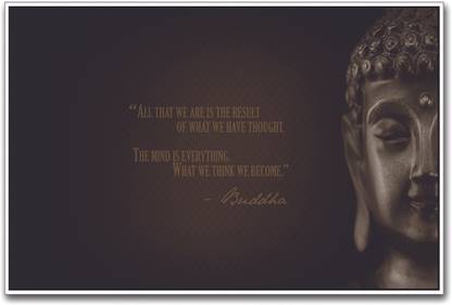 What we Think we Become Quote by Buddha Paper Print