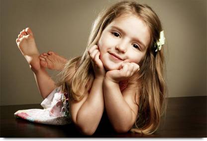 cute girl smile Paper Print