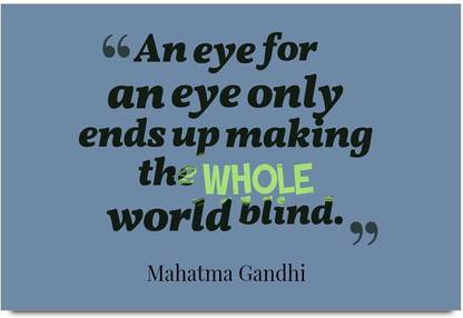 iMerch Eye For An Eye Quotes By Mahatma Gandhi Photographic Paper