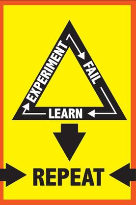 Posterhouzz Experiment Fail Learn Repeat Poster Fine Art Print