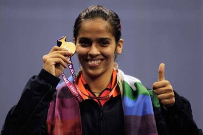 Saina Nehwal Badminton Player S-P405 by spoilt Paper Print