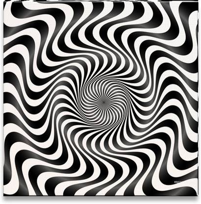 Black & White Pattern of Optical Illusion Canvas Art