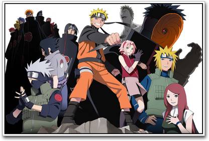 Naruto characters Paper Print