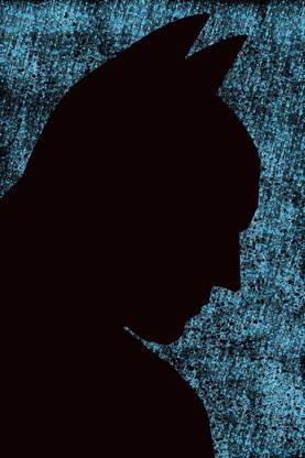 Batman - Silhouette Blue Backdrop Paper Print