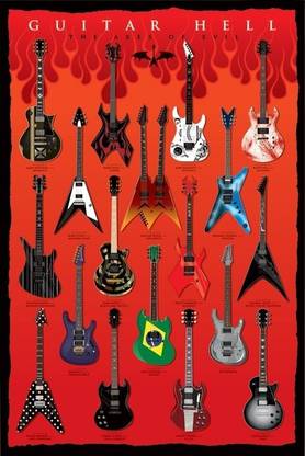 Guitar Hell - The Axes of Evil Paper Print