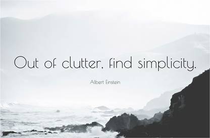 Albert Einstein 'Find Simplicity' Quote Poster Paper Print
