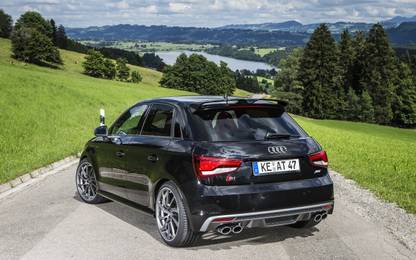 EurekaDesigns Back side view of a black 2014 ABT Audi S1 Poster Fine Art Print