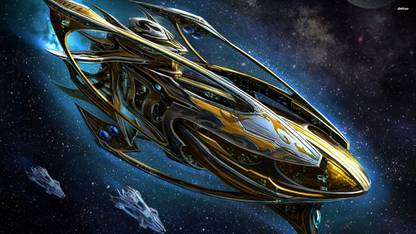 Protoss carrier - StarCraft II Athah Fine Quality Poster Paper Print