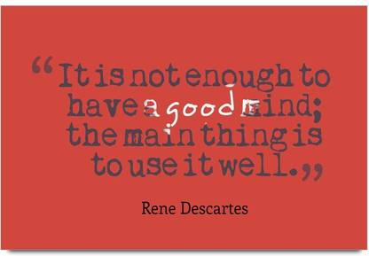 iMerch is not enough to quotes by Rene Descartes 3D Poster