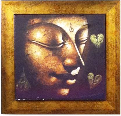 Lord buddha facing east mounted on a fibre frame Fine Art Print