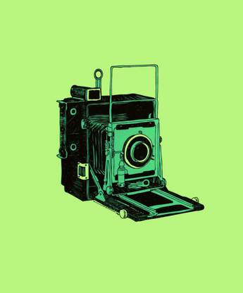 Abstract - Camera Green Background Paper Print