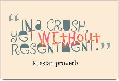 iMerch A Crush Yet Without Quotes By Russian Proverb Photographic Paper