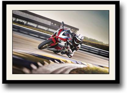 Bike Cornering Fine Art Print