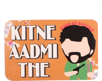 Quote Card - Kitne Aadmi The - Sholay Gabbar Paper Print