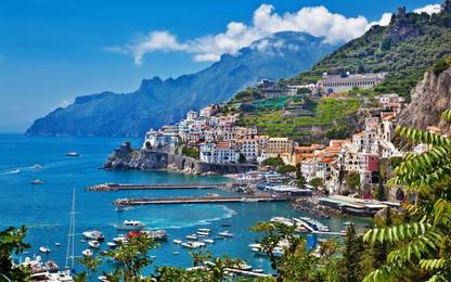 Athah Fine Quality Amalfi Coast poster Paper Print