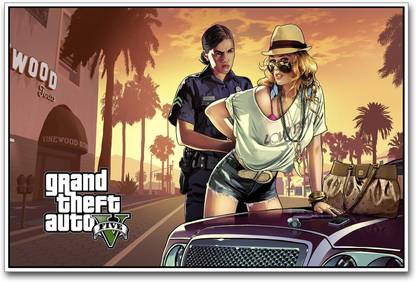 GTA 5 game Paper Print