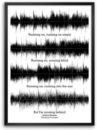 Jackson Browne "Running On Empty" Lyrics Quotes Paper Print
