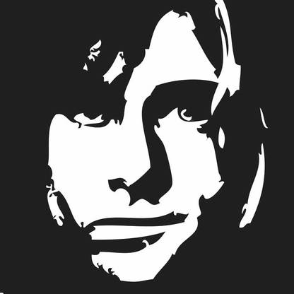 Kurt Cobain - Silhouette Paper Print