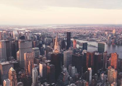 EurekaDesigns Poster City Bird Eye Paper Print