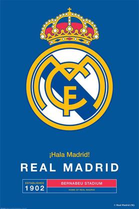 Real Madrid C.F. Large Poster Crest 33 Paper Print