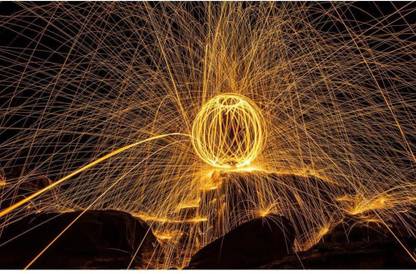 Athah Fine Quality Poster Fireball Show Canvas Fine Art Print