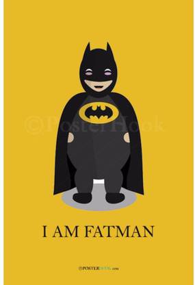 PosterHook Funny Batman Poster Paper Print