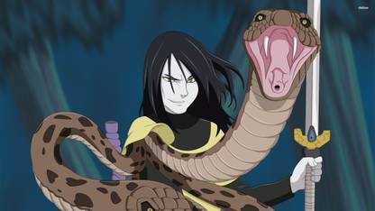 Naruto with Orochimaru and his snake Athah Fine Quality Poster Paper Print
