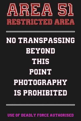 Restricted Area Paper Print