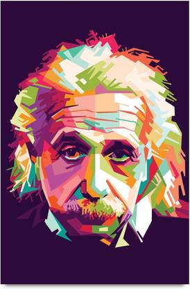 Albert Einstein Pop Art Paper Print