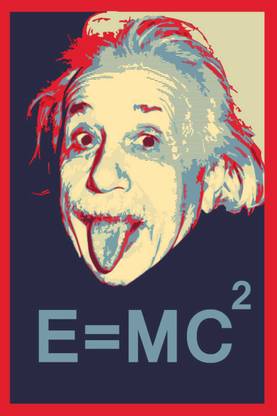 Poster - Albert Einstein Funny Poster Paper Print