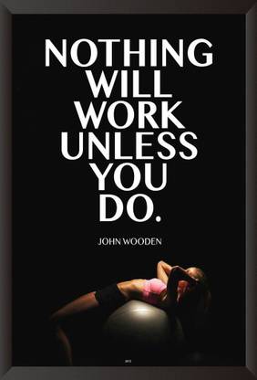 John Wooden Quote Poster Paper Print