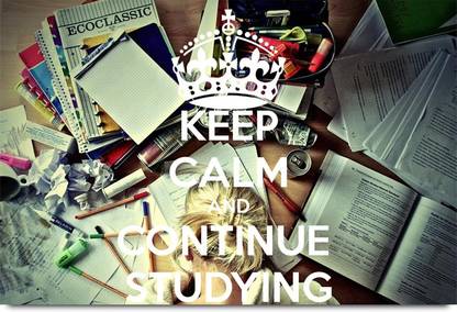 Keep Calm and Continue Studying Paper Print