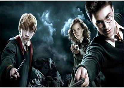 Harry Potter With His Friends Poster Paper Print