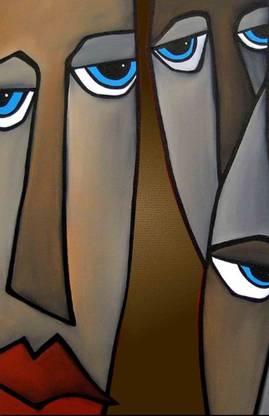 Mesleep Famous Abstract Faces Painting Without Frame Canvas Art