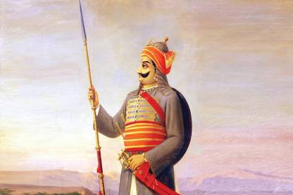 Maharana Pratap Paper Poster 12"x18" With 4 Acrylic Sticker Free Paper Print