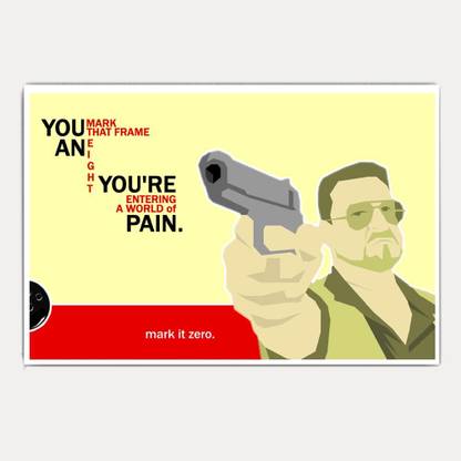 The Big Lebowski The Dude Movie (18x12) Paper Print