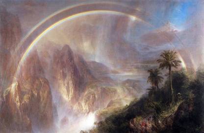 THE MUSEUM OUTLET Rainy season in the tropics by Frederick Edwin Church Print - Print (24 x 18 Inch) Canvas 18 inch x 24 inch Painting