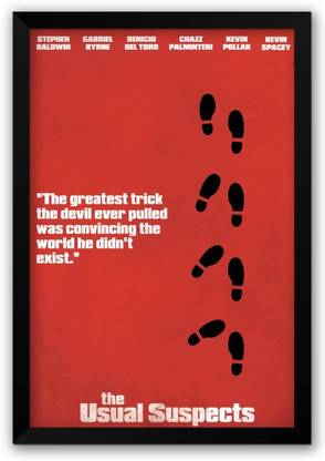 Athah Pop Art Poster The Usual Suspects Quote Laminated Poster Minimalist Poster Paper Print Paper Print