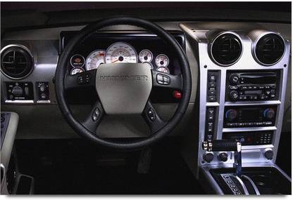 Inside Hummer car Paper Print