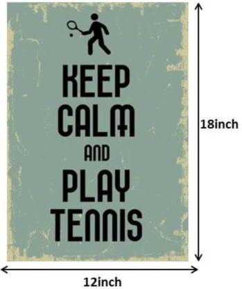 Seven Rays Keep calm and play Tennis Paper Print (Small) Paper Print