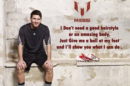 ESP Creation Leo Messi Style (18X27 Inch) Paper Print