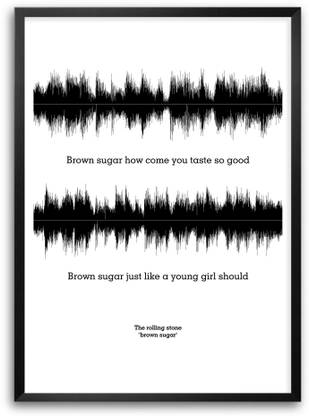 The Rolling Stone "Brown Sugar" Lyrics Quotes Paper Print