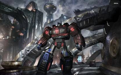 Destroyed city in Transformers: Fall Of Cybertron Athah Fine Quality Poster Paper Print