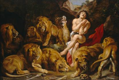 Daniel in the Lions Den Fine Art Print