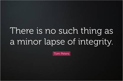 Integrity Quote Poster Paper Print