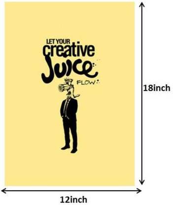 Seven Rays Let Your Creative Juice Flow Paper Print (Small) Paper Print