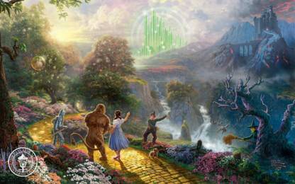 Movie The Wizard Of Oz Thomas Kinkade HD Wall Poster Paper Print
