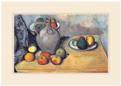 Still Life, Pitcher and Fruit on a Table Fine Art Print